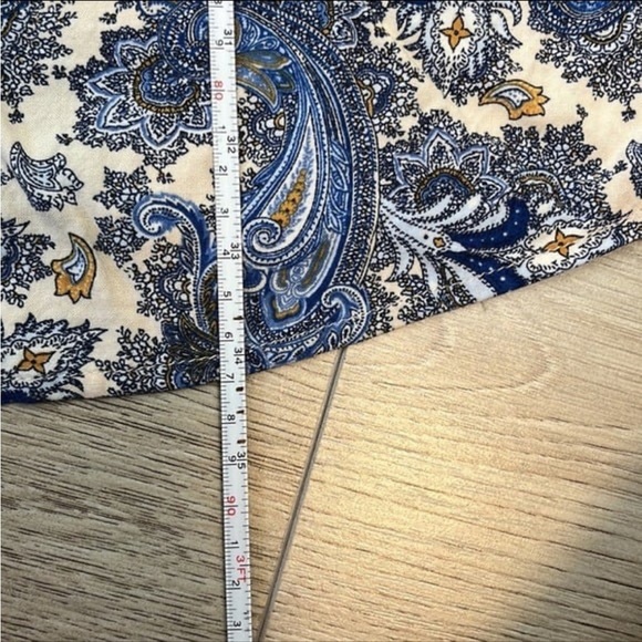 H&M Blue Multicolored Mini Dress Size 6 - Picture 8 of 8